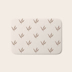 Modern Leafy Pattern - mocha and cream Bath Mat Gallery Image 1