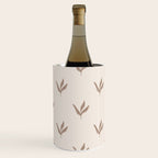 Modern Leafy Pattern - mocha and cream Wine Chiller Gallery Image 2