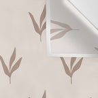 Modern Leafy Pattern - mocha and cream Wall Tapestry Gallery Image 3