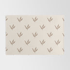 Modern Leafy Pattern - mocha and cream Rug Gallery Image 2