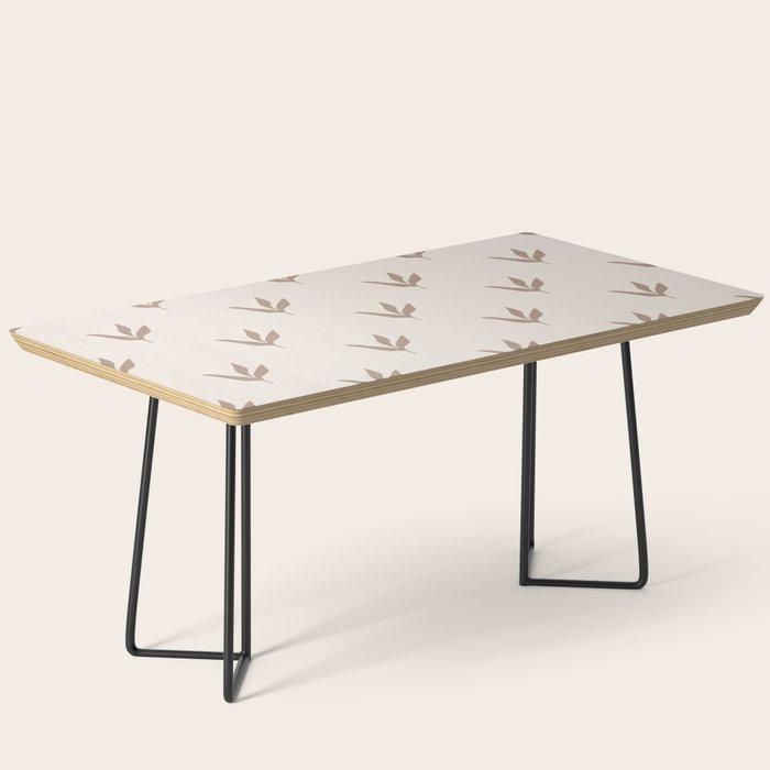Modern Leafy Pattern - mocha and cream Coffee Table Gallery Image 1