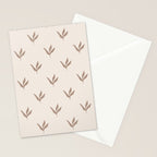 Modern Leafy Pattern - mocha and cream Stationery Card Gallery Image 2