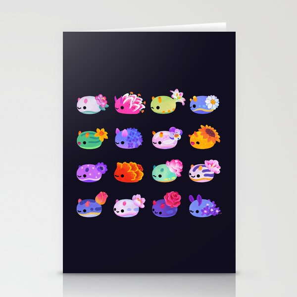 Flower sea slug - dark Stationery Card Gallery Image 2