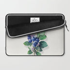 Blueberry branches painted in watercolor Laptop Sleeve Gallery Image 2