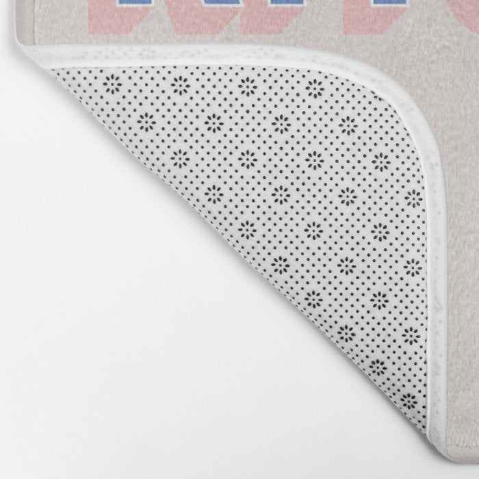 This Kitchen Is For Dancing (Blue Pink) Bath Mat Gallery Image 2