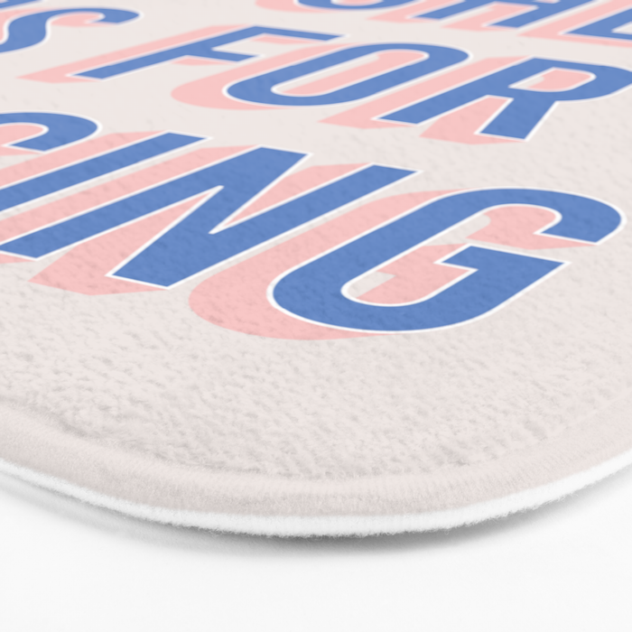 This Kitchen Is For Dancing (Blue Pink) Bath Mat Gallery Image 3