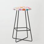 Retro Rainbow Smiling Faces Pattern Stool Gallery Image 1