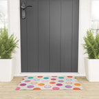 Retro Rainbow Smiling Faces Pattern Welcome Mat Gallery Image 3