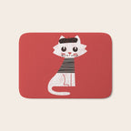 Mark the cat goes to Paris Bath Mat Gallery Image 1