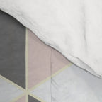 Geometric Art, Marble, Blush Pink, Gray, Abstract Art Comforter Gallery Image 4