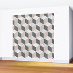 Geometric Art, Marble, Blush Pink, Gray, Abstract Art Wall Mural Gallery Image 2