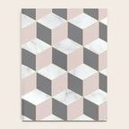 Geometric Art, Marble, Blush Pink, Gray, Abstract Art Notebook Gallery Image 4