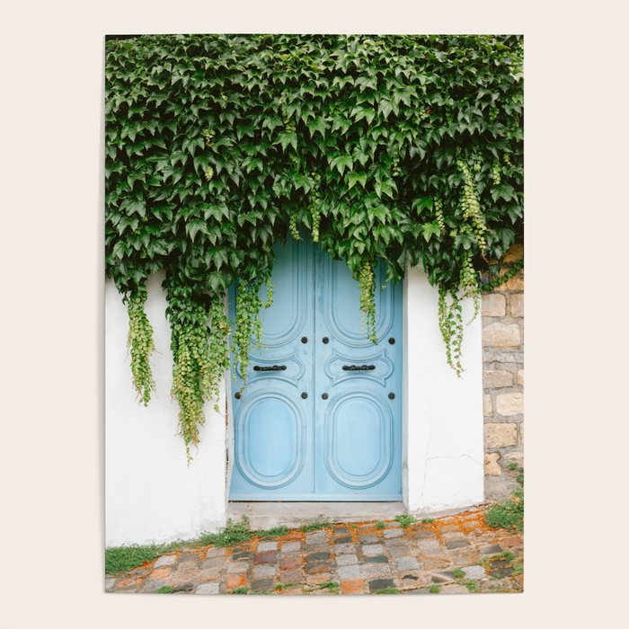 Montmartre Paris | The blue door  Poster Gallery Image 1