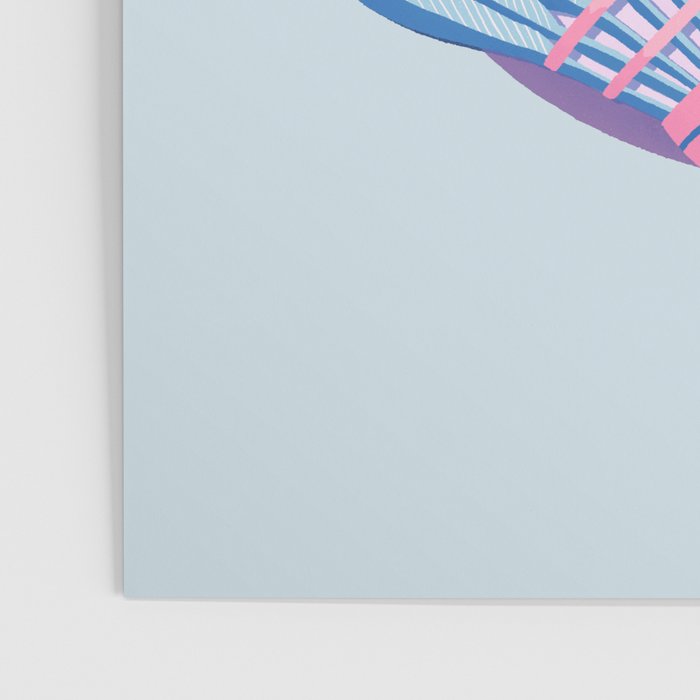 Tropical badminton badge - pastel purple and pink Poster Gallery Image 3