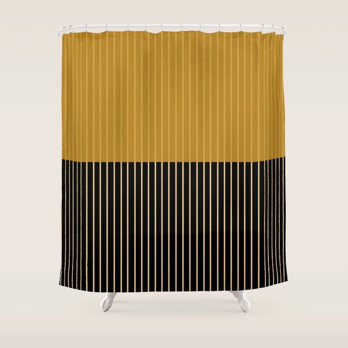 Color Block Lines XII Shower Curtain Gallery Image 1