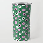 Abstract Poppies Pink & Green Travel Mug Gallery Image 1