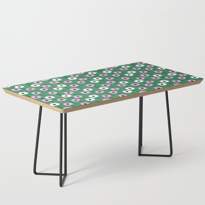 Abstract Poppies Pink & Green Coffee Table Gallery Image 1