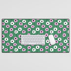 Abstract Poppies Pink & Green Desk Mat Gallery Image 1