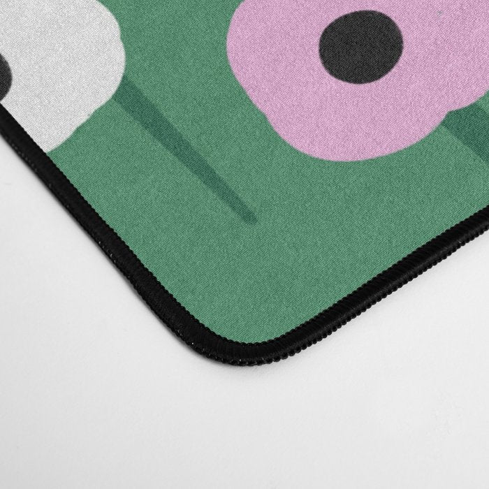 Abstract Poppies Pink & Green Desk Mat Gallery Image 4