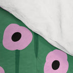 Abstract Poppies Pink & Green Comforter Gallery Image 4
