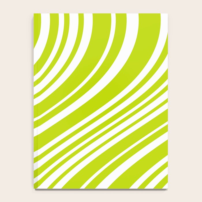 Wavy Stripes XXXVIII - Y2K Lime Green Notebook Gallery Image 4