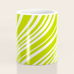 Wavy Stripes XXXVIII - Y2K Lime Green Coffee Mug Gallery Image 4