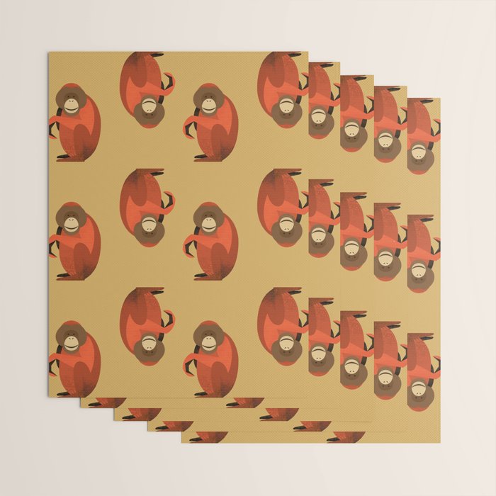 Whimsy Orangutan Wrapping Paper Gallery Image 3