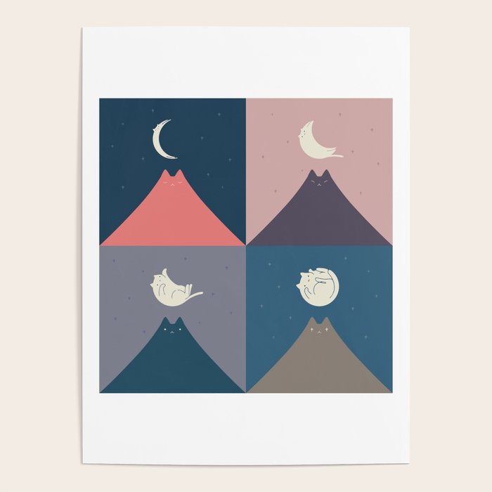 Moon Cat 2x2 Poster Gallery Image 4