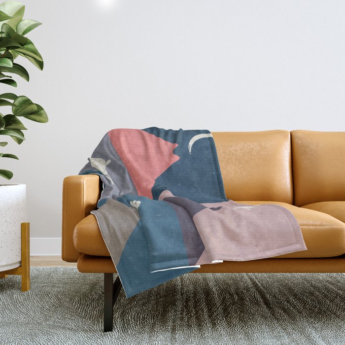 Moon Cat 2x2 Throw Blanket Gallery Image 1