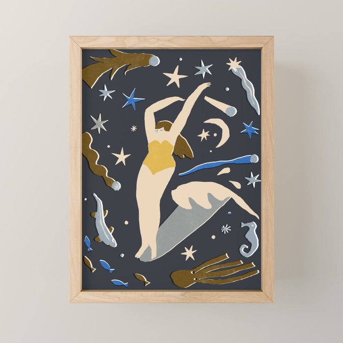 Space surf Mini Art Print Gallery Image 1