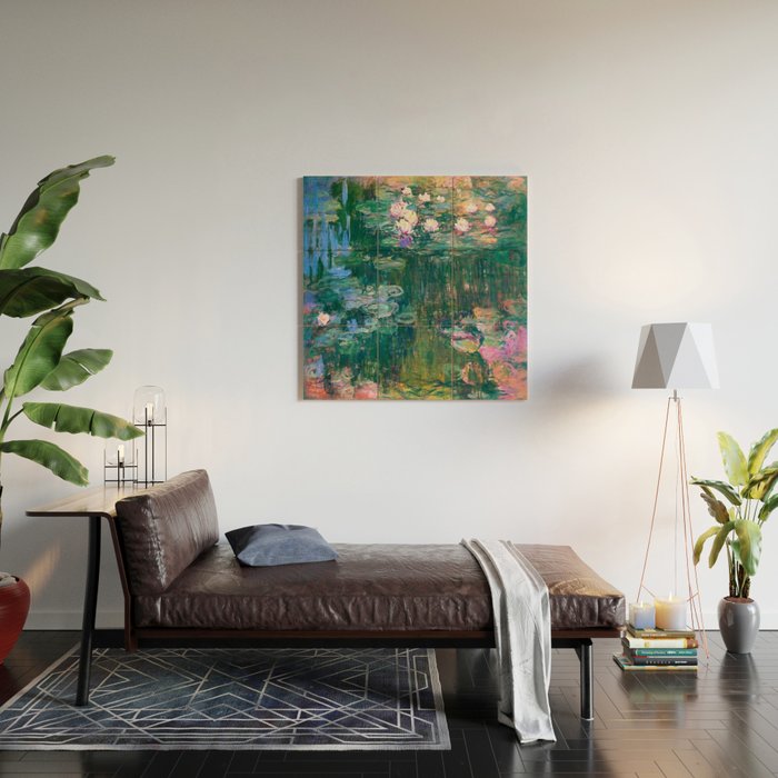 Claude Monet Water Lilies,Nymphéas Wood Wall Art Gallery Image 2
