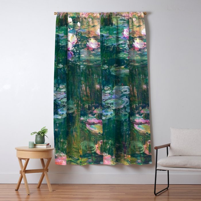 Claude Monet Water Lilies,Nymphéas Window Curtain Gallery Image 5