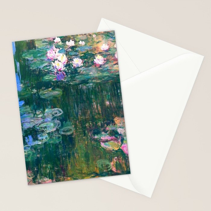 Claude Monet Water Lilies,Nymphéas Stationery Card Gallery Image 2