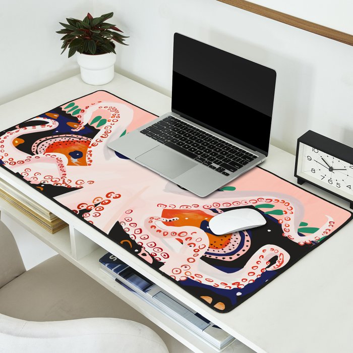 Meditating Octopus Desk Mat Gallery Image 2