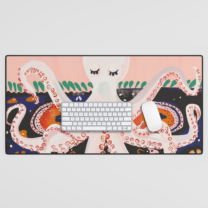 Meditating Octopus Desk Mat Gallery Image 1