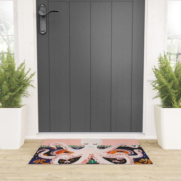 Meditating Octopus Welcome Mat Gallery Image 3