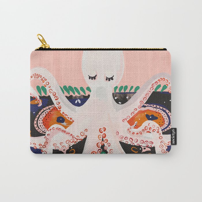 Meditating Octopus Carry All Pouch Gallery Image 1
