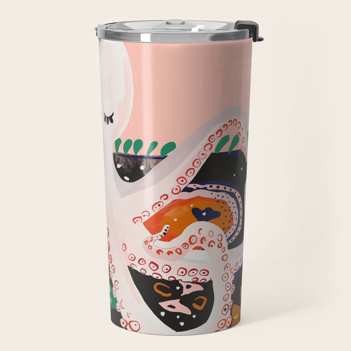 Meditating Octopus Travel Mug Gallery Image 2