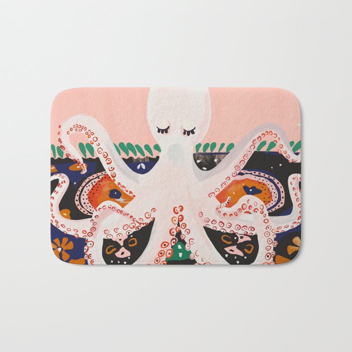 Meditating Octopus Bath Mat Gallery Image 1