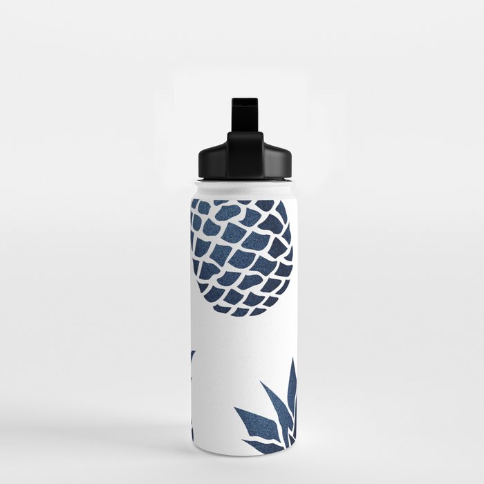 Pineapple Blue Denim Water Bottle Gallery Image 2