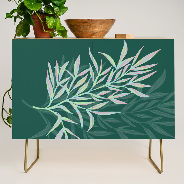 animal patterned Willow twig emerald Credenza Gallery Image 1