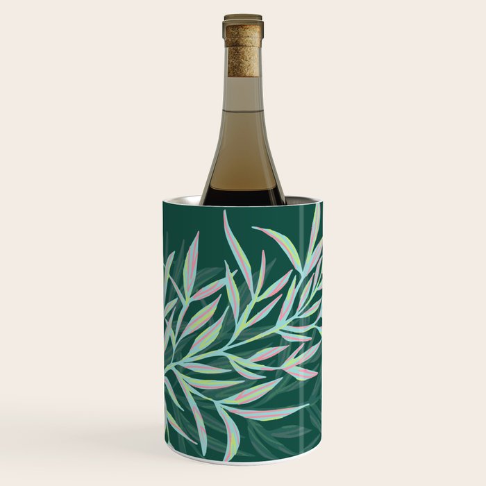animal patterned Willow twig emerald Wine Chiller Gallery Image 1