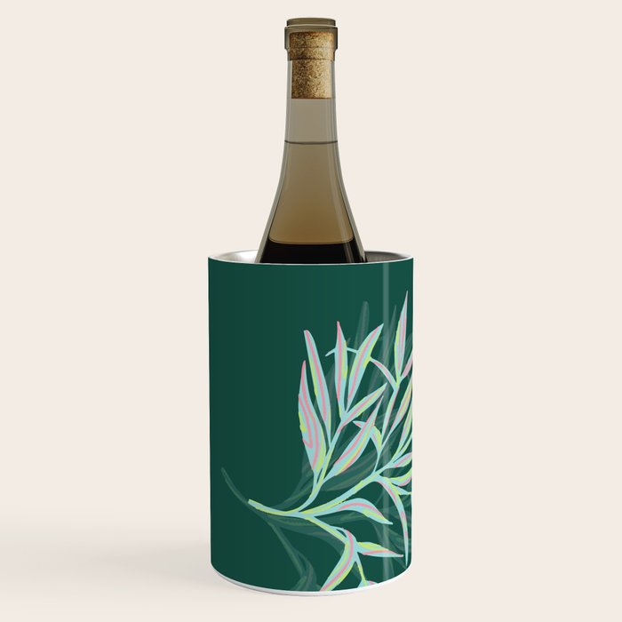 animal patterned Willow twig emerald Wine Chiller Gallery Image 2