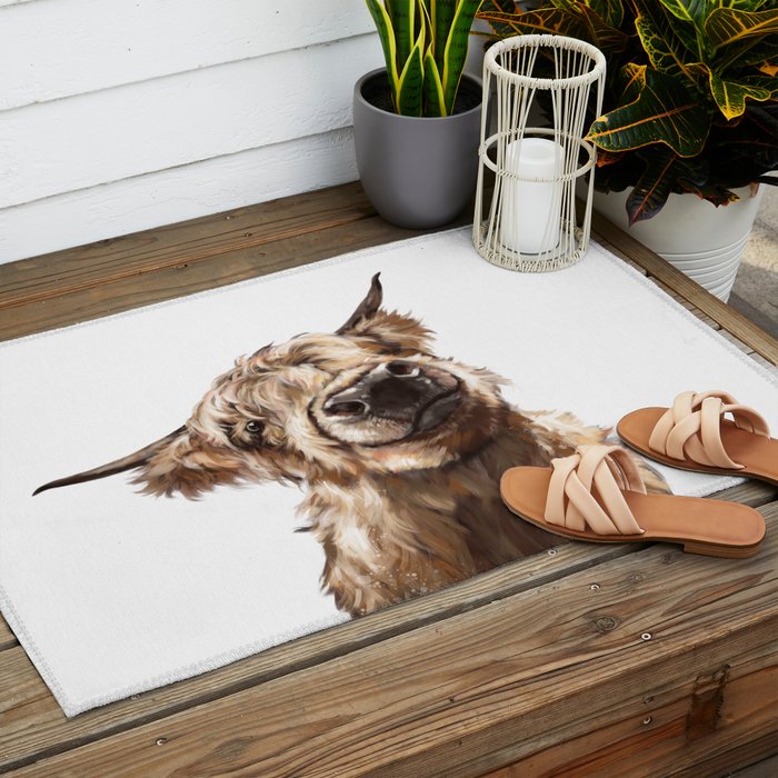 Highland Cow Outdoor Rug Gallery Image 2