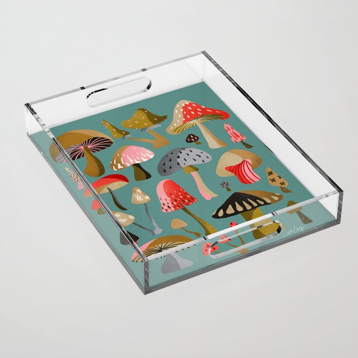 Mushroom Collection - Mint Acrylic Tray Gallery Image 1