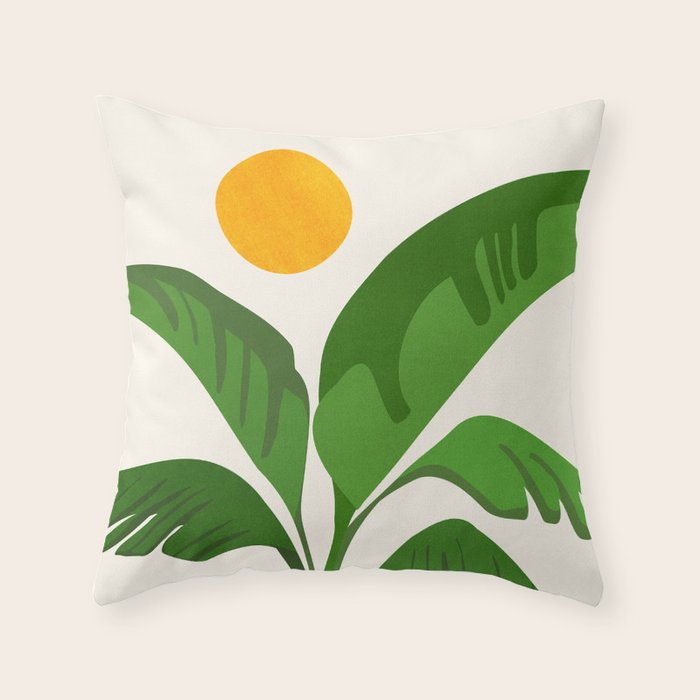 Above The Treetops / Tropical Plant Series Throw Pillow Gallery Image 6