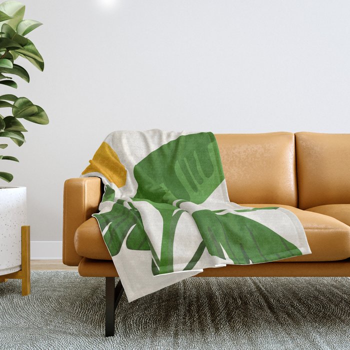 Above The Treetops / Tropical Plant Series Throw Blanket Gallery Image 1