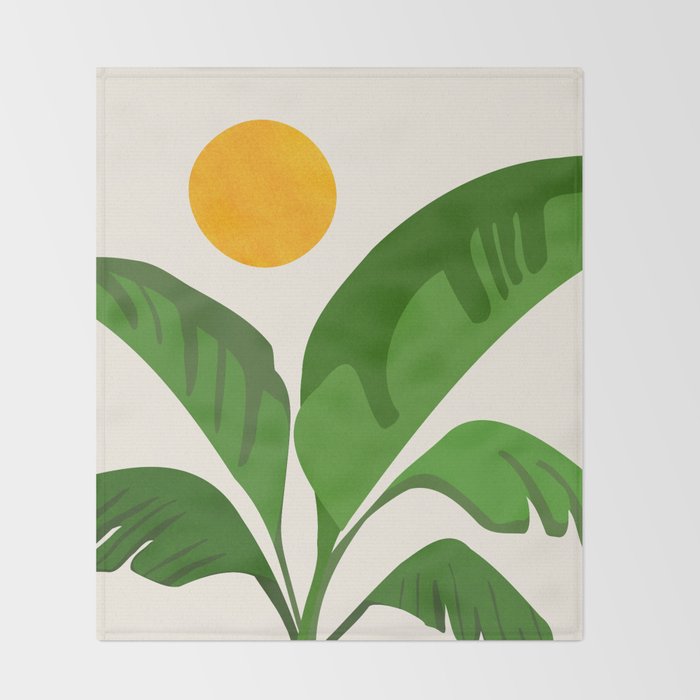 Above The Treetops / Tropical Plant Series Throw Blanket Gallery Image 2