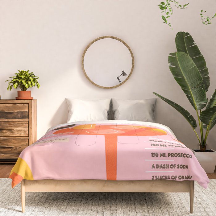 Retro Cocktail Nº1 Aperol Spritz Comforter Gallery Image 3