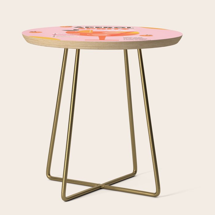 Retro Cocktail Nº1 Aperol Spritz Side Table Gallery Image 1